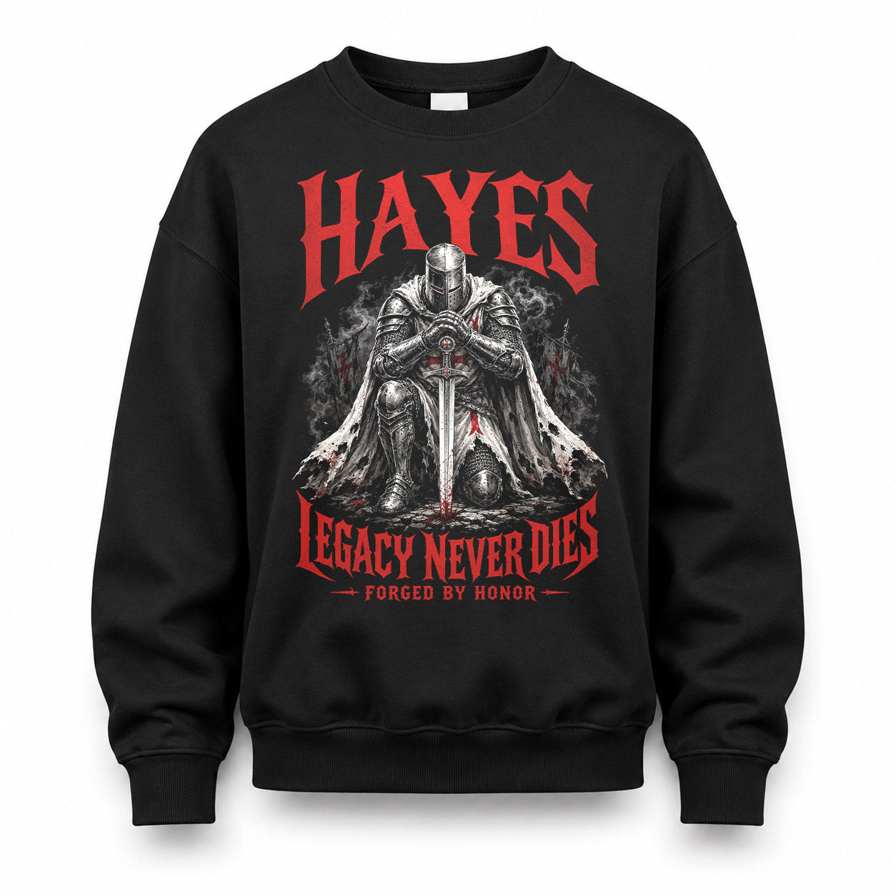 HAYES HS90-K04-109 - NAME Legacy Never Dies Forged By Honor Personalized Knight