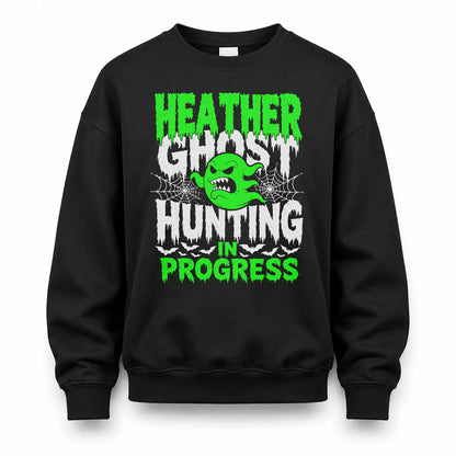 HEATHER HW22-K06-109 - NAME Ghost Hunting In Progress Personalized Halloween Shirt