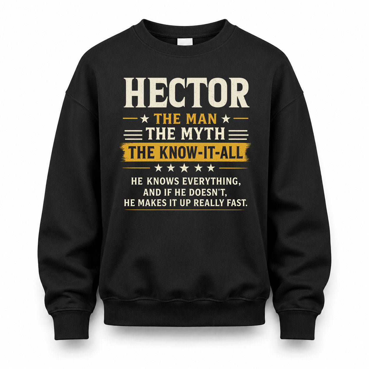 HECTOR TM90-K04-125 - NAME Legendary Know-It-All Personalized Funny Shirt
