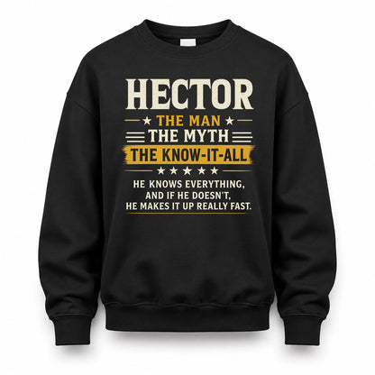 HECTOR TM90-K04-125 - NAME Legendary Know-It-All Personalized Funny Shirt