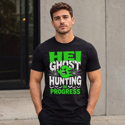 HEI HW22-K06-109 - NAME Ghost Hunting In Progress Personalized Halloween Shirt