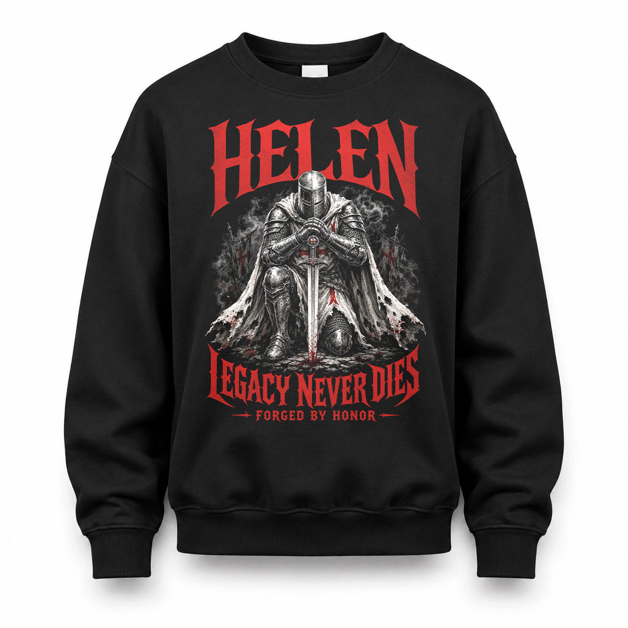 HELEN HS90-K04-109 - NAME Legacy Never Dies Forged By Honor Personalized Knight