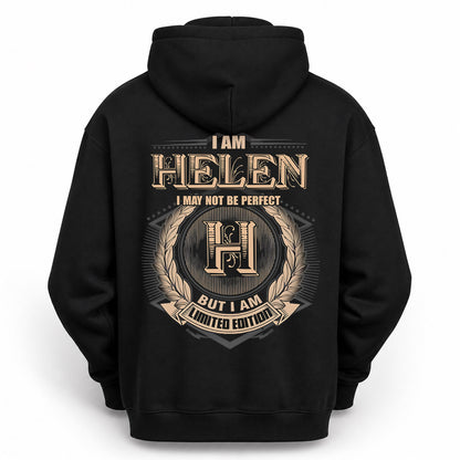 HELEN PH55-T25-Personalized Name Quote Apparel “I Am NAME May Not Be Perfect But I Am Limited Edition”