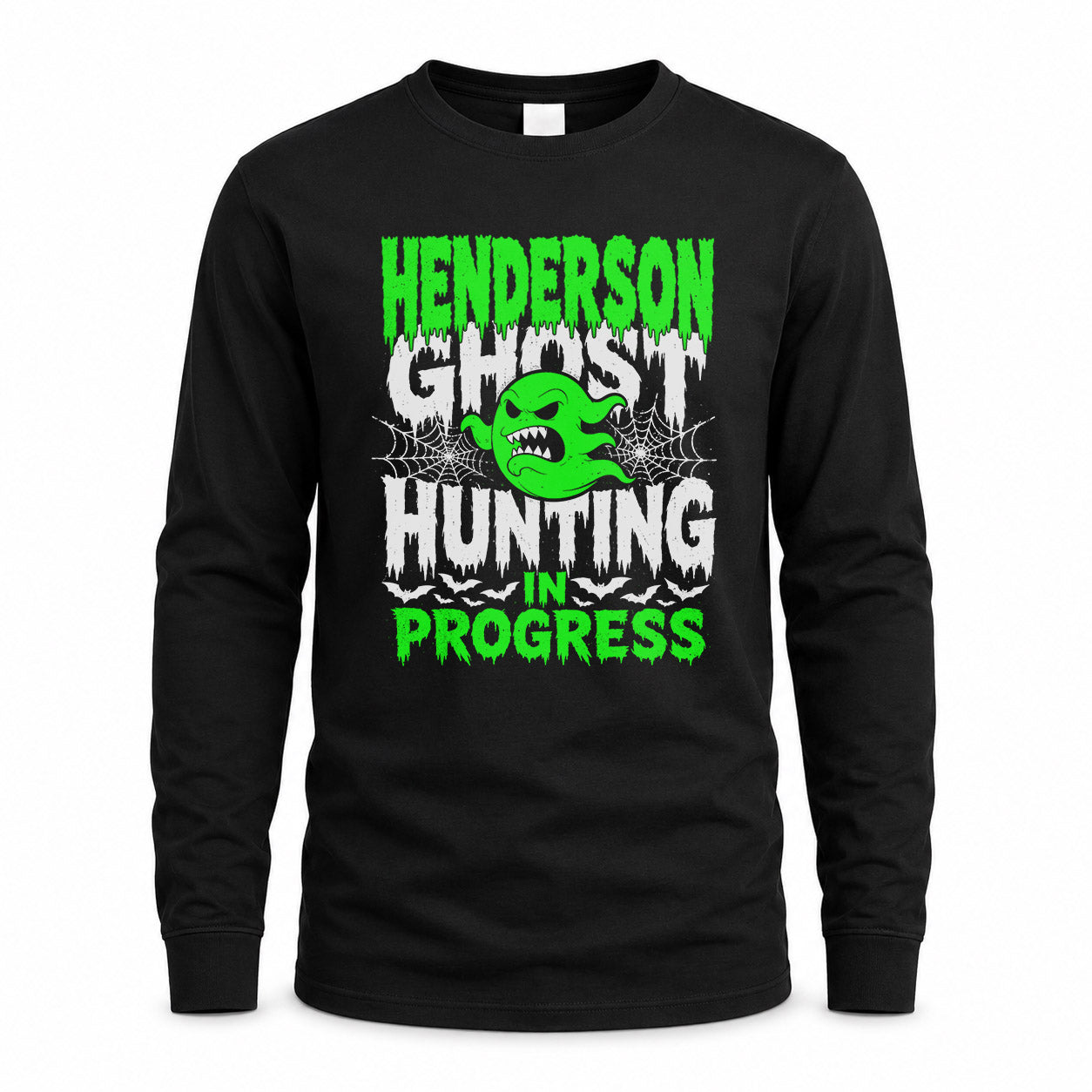 HENDERSON HW22-K06-109 - NAME Ghost Hunting In Progress Personalized Halloween Shirt