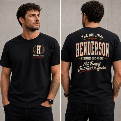 HENDERSON W68-F2-168 – Personalized Original Issue Apparel “The Original NAME Certified One-of-One"