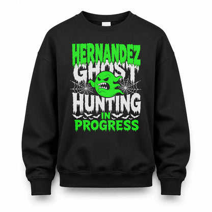 HERNANDEZ HW22-K06-109 - NAME Ghost Hunting In Progress Personalized Halloween Shirt