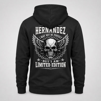 HERNANDEZ P01-K24-229 – Personalized Skull Graphic Apparel “I Am NAME I May Not Be Perfect But I Am Limited Edition”