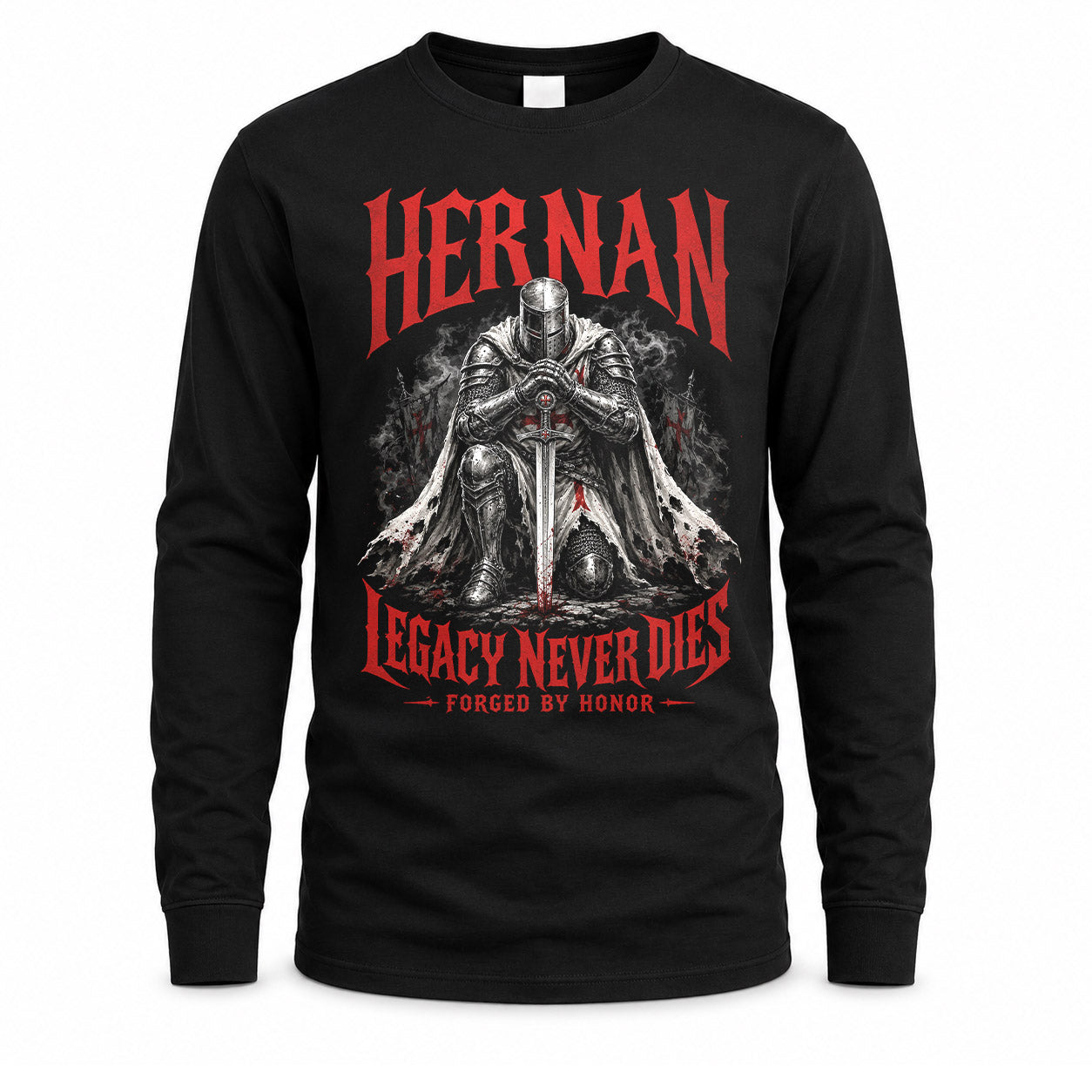 HERNAN HS90-K04-109 - NAME Legacy Never Dies Forged By Honor Personalized Knight
