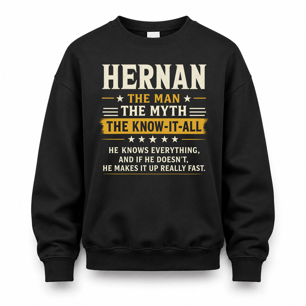 HERNAN TM90-K04-125 - NAME Legendary Know-It-All Personalized Funny Shirt