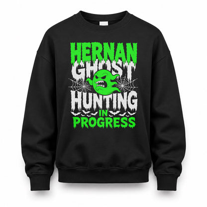 HERNAN HW22-K06-109 - NAME Ghost Hunting In Progress Personalized Halloween Shirt
