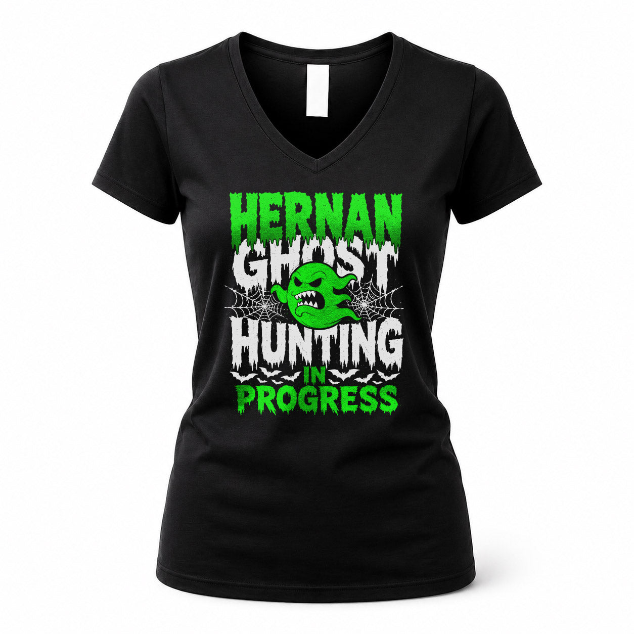 HERNAN HW22-K06-109 - NAME Ghost Hunting In Progress Personalized Halloween Shirt