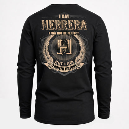 HERRERA PH55-T25-Personalized Name Quote Apparel “I Am NAME May Not Be Perfect But I Am Limited Edition”