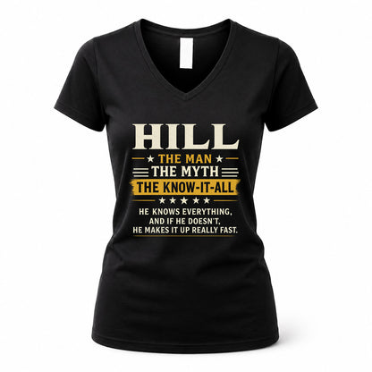 HILL TM90-K04-125 - NAME Legendary Know-It-All Personalized Funny Shirt