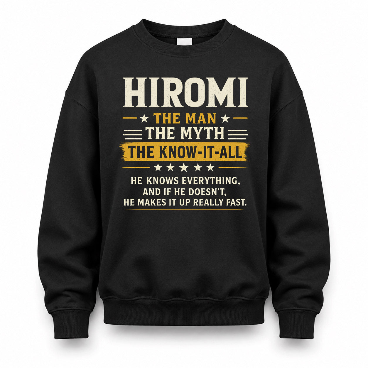 HIROMI TM90-K04-125 - NAME Legendary Know-It-All Personalized Funny Shirt