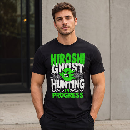 HIROSHI HW22-K06-109 - NAME Ghost Hunting In Progress Personalized Halloween Shirt