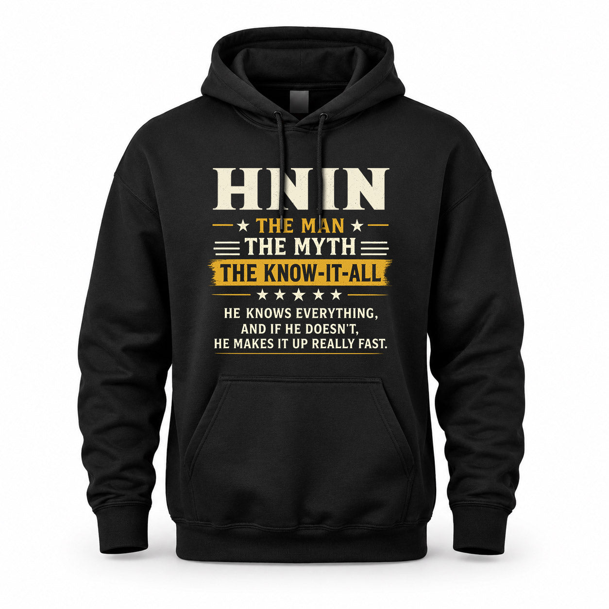 HNIN TM90-K04-125 - NAME Legendary Know-It-All Personalized Funny Shirt