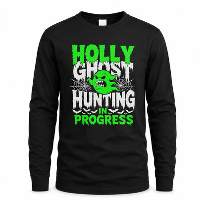 HOLLY HW22-K06-109 - NAME Ghost Hunting In Progress Personalized Halloween Shirt