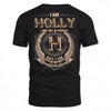 HOLLY PH55-T25-Personalized Name Quote Apparel “I Am NAME May Not Be Perfect But I Am Limited Edition”