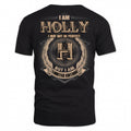 HOLLY PH55-T25-Personalized Name Quote Apparel “I Am NAME May Not Be Perfect But I Am Limited Edition”
