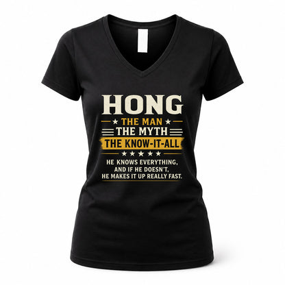 HONG TM90-K04-125 - NAME Legendary Know-It-All Personalized Funny Shirt