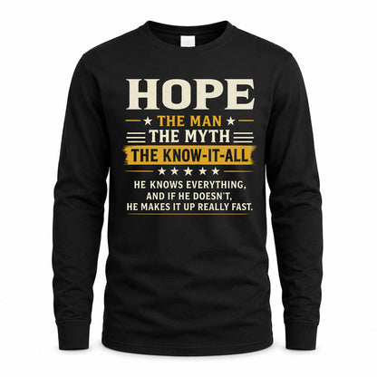 HOPE TM90-K04-125 - NAME Legendary Know-It-All Personalized Funny Shirt