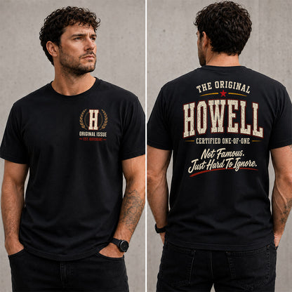 HOWELL W68-F2-168 – Personalized Original Issue Apparel “The Original NAME Certified One-of-One"