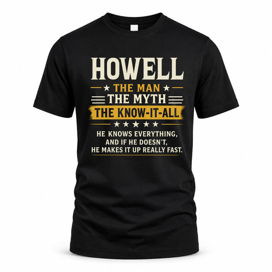 HOWELL TM90-K04-125 - NAME Legendary Know-It-All Personalized Funny Shirt