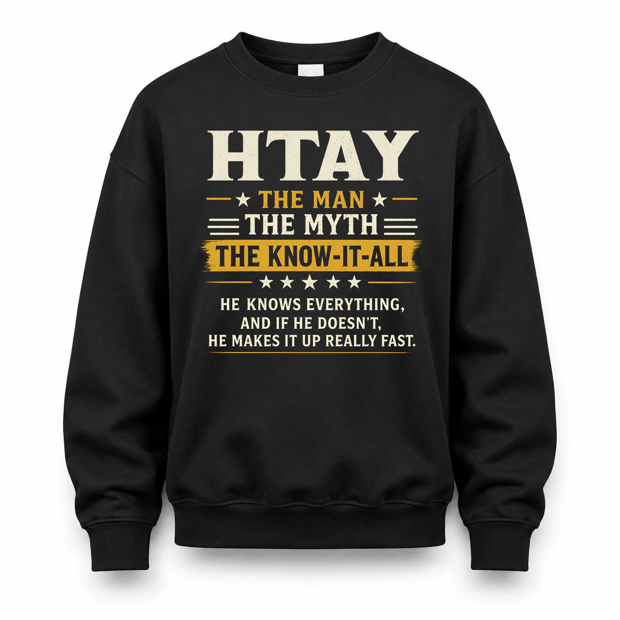 HTAY TM90-K04-125 - NAME Legendary Know-It-All Personalized Funny Shirt
