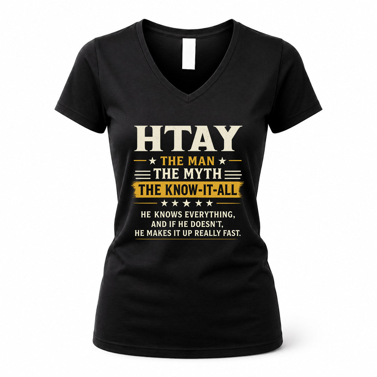 HTAY TM90-K04-125 - NAME Legendary Know-It-All Personalized Funny Shirt
