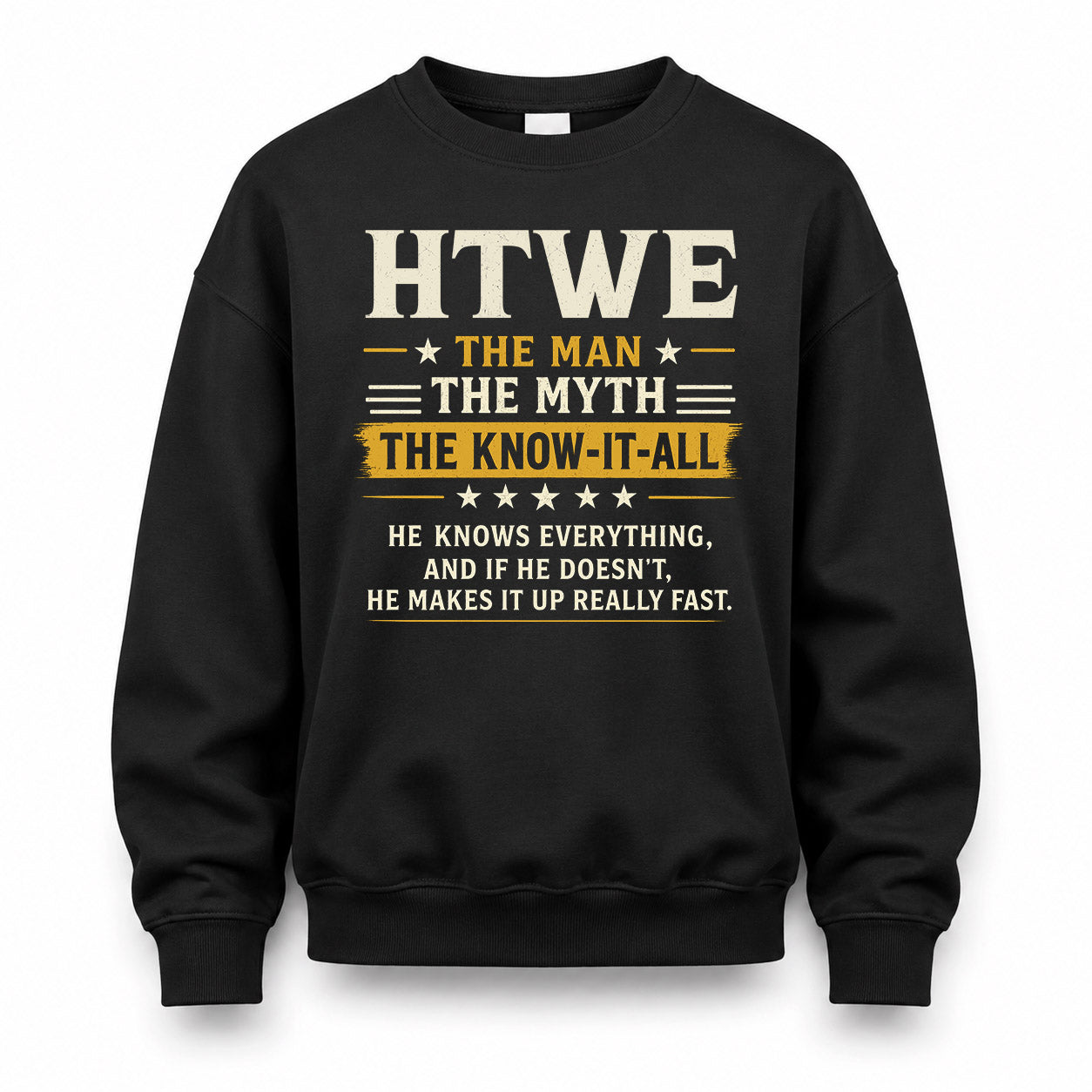 HTWE TM90-K04-125 - NAME Legendary Know-It-All Personalized Funny Shirt