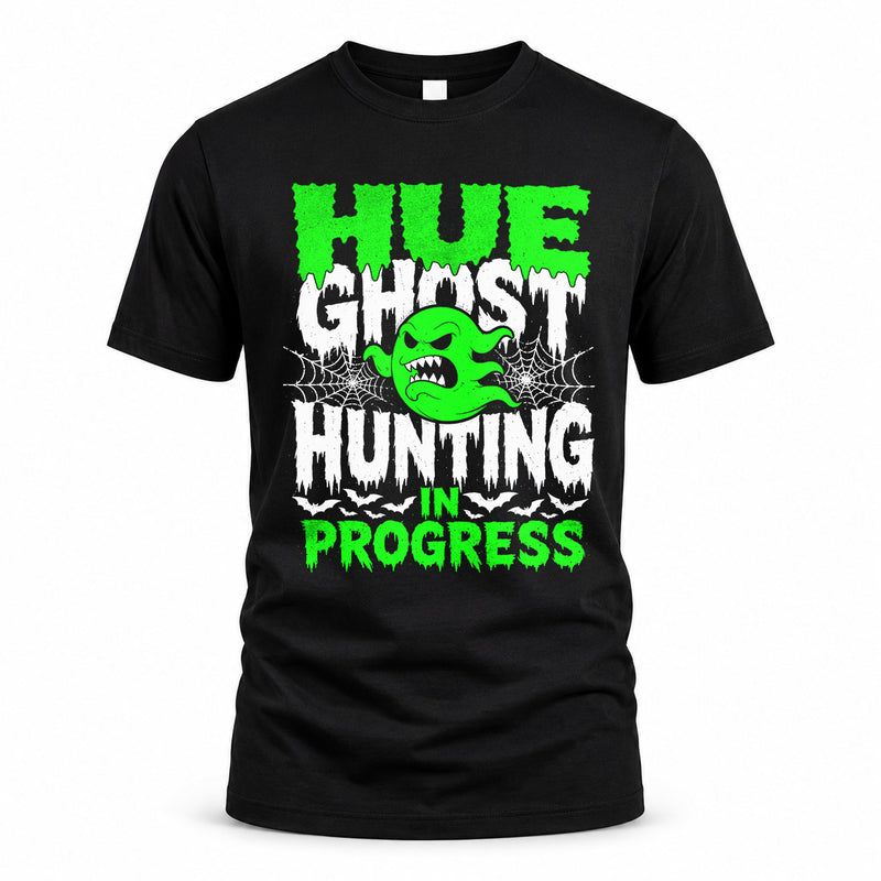 HUE HW22-K06-109 - NAME Ghost Hunting In Progress Personalized Halloween Shirt