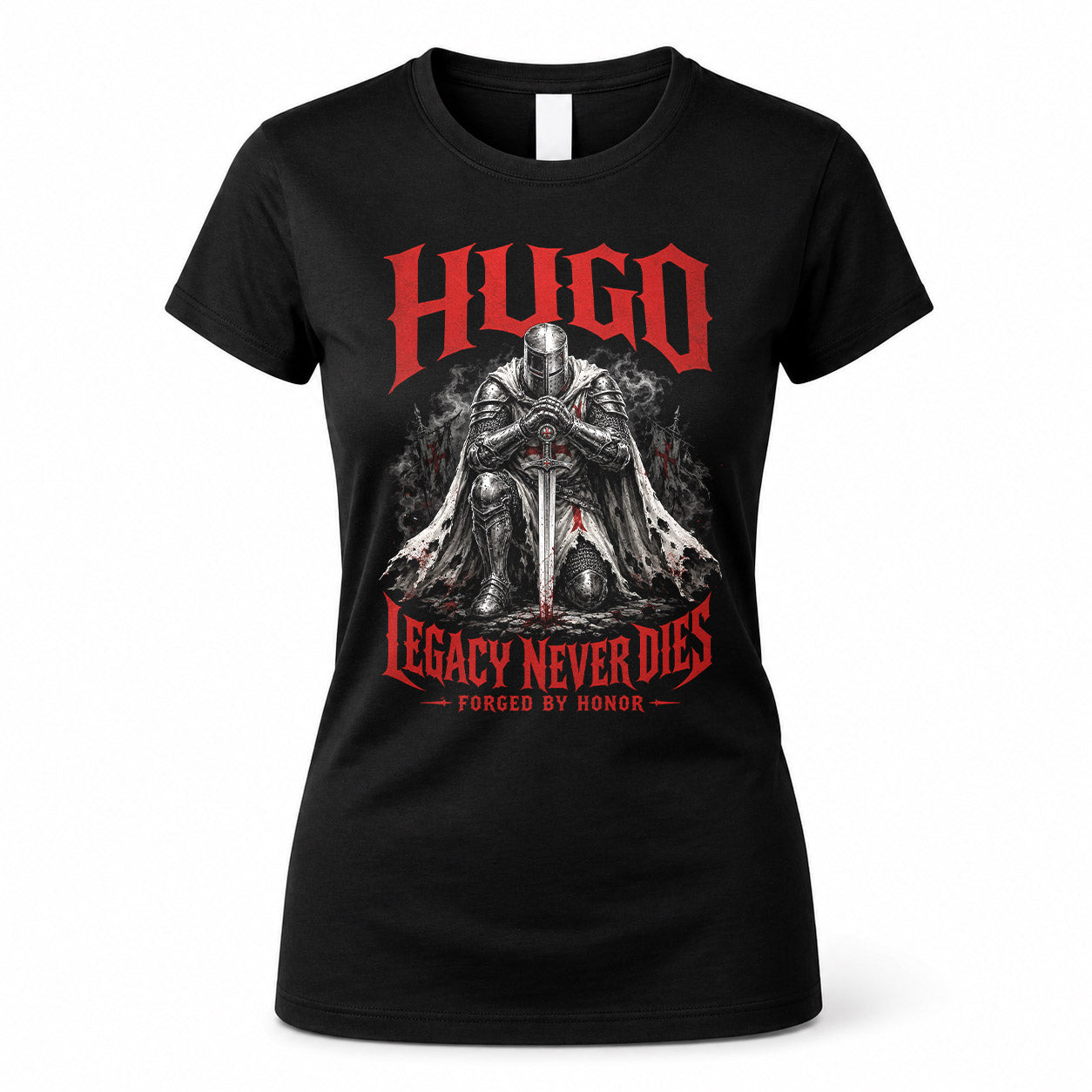 HUGO HS90-K04-109 - NAME Legacy Never Dies Forged By Honor Personalized Knight