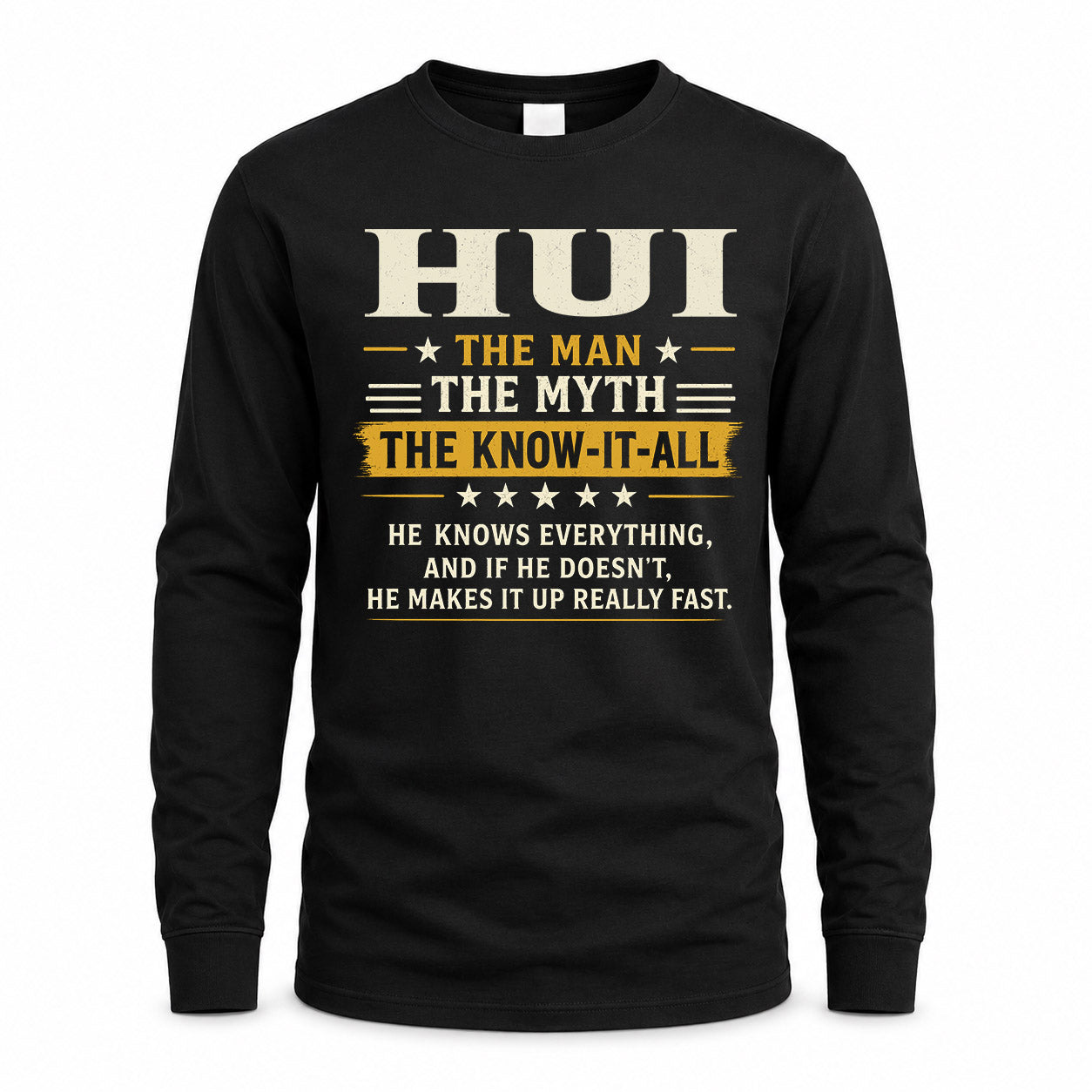 HUI TM90-K04-125 - NAME Legendary Know-It-All Personalized Funny Shirt
