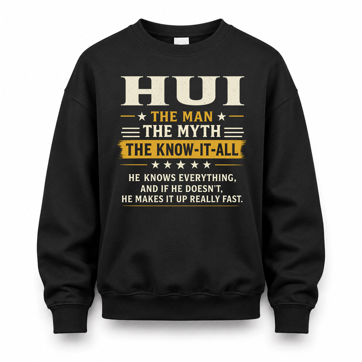 HUI TM90-K04-125 - NAME Legendary Know-It-All Personalized Funny Shirt