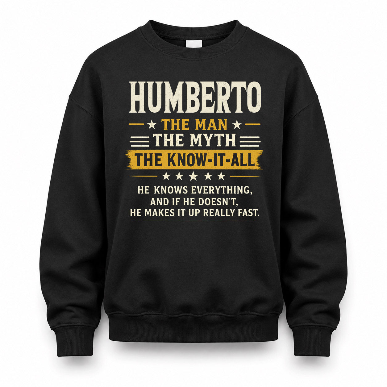 HUMBERTO TM90-K04-125 - NAME Legendary Know-It-All Personalized Funny Shirt