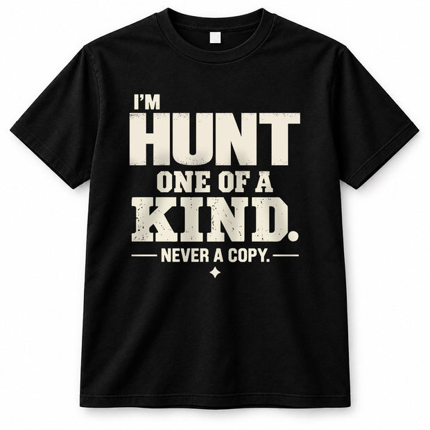 HUNT P6-K4-228 Personalized Funny Quote Apparel “I’m NAME – One of a Kind, Never a Copy”