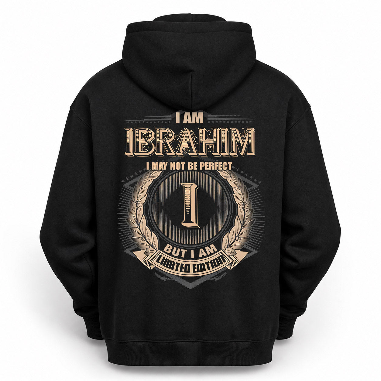 IBRAHIM PH55-T25-Personalized Name Quote Apparel “I Am NAME May Not Be Perfect But I Am Limited Edition”