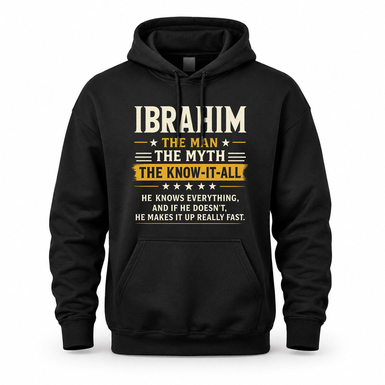 IBRAHIM TM90-K04-125 - NAME Legendary Know-It-All Personalized Funny Shirt