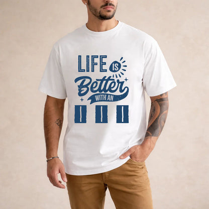 III HH88-K2–Personalized Name Quote T-Shirt Life Is Better With Unisex Gift