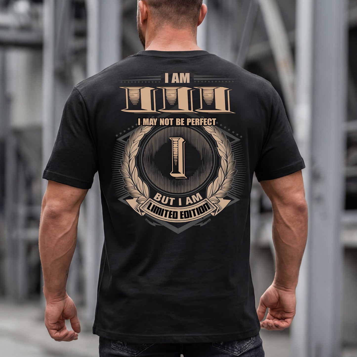 III PH55-T25-Personalized Name Quote Apparel “I Am NAME May Not Be Perfect But I Am Limited Edition”