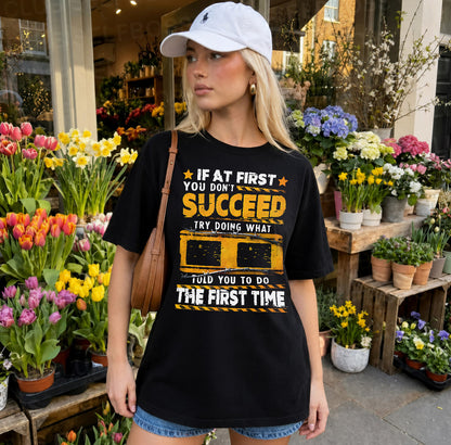II TP22-K11-109 - Personalized Funny Quote Apparel “If At First You Don’t Succeed, Try Doing What WANG Told You To Do The First Time”