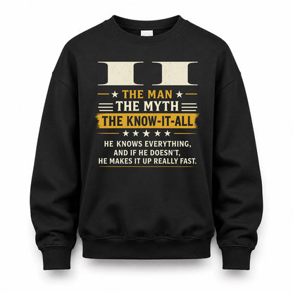 II TM90-K04-125 - NAME Legendary Know-It-All Personalized Funny Shirt