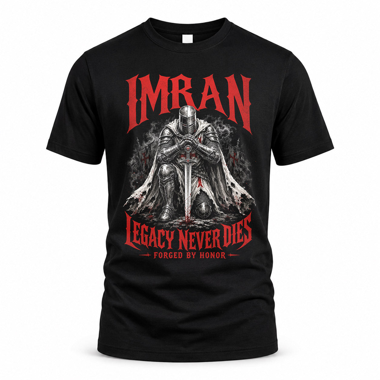 IMRAN HS90-K04-109 - NAME Legacy Never Dies Forged By Honor Personalized Knight