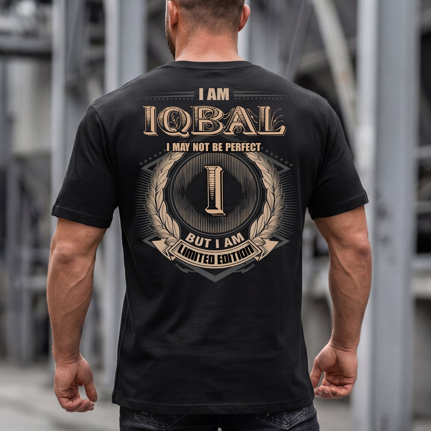 IQBAL PH55-T25-Personalized Name Quote Apparel “I Am NAME May Not Be Perfect But I Am Limited Edition”