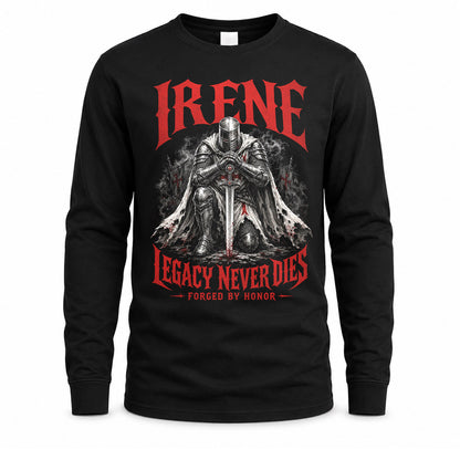 IRENE HS90-K04-109 - NAME Legacy Never Dies Forged By Honor Personalized Knight