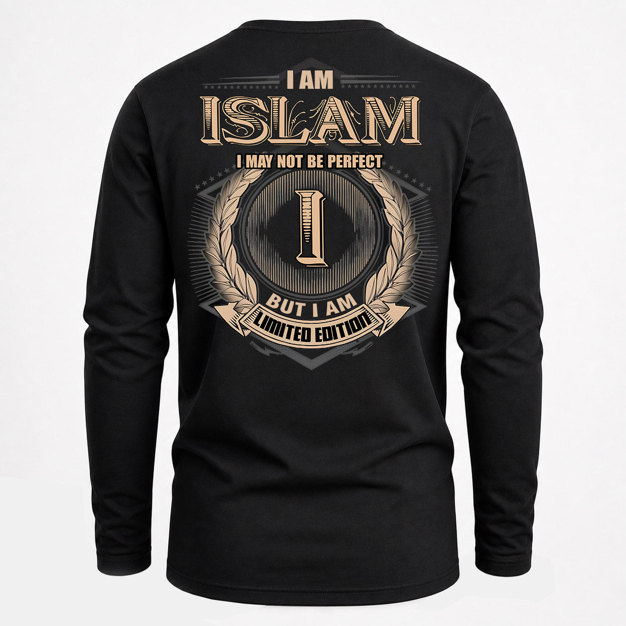 ISLAM PH55-T25-Personalized Name Quote Apparel “I Am NAME May Not Be Perfect But I Am Limited Edition”