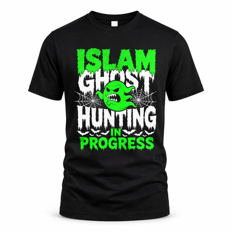 ISLAM HW22-K06-109 - NAME Ghost Hunting In Progress Personalized Halloween Shirt