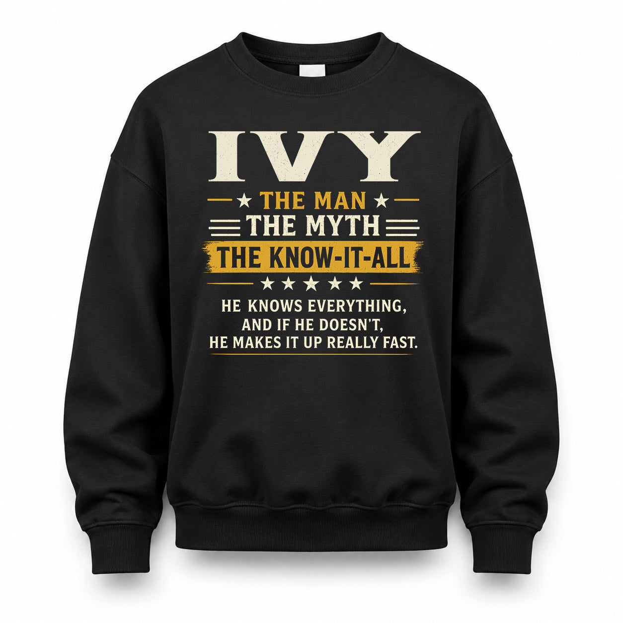 IVY TM90-K04-125 - NAME Legendary Know-It-All Personalized Funny Shirt