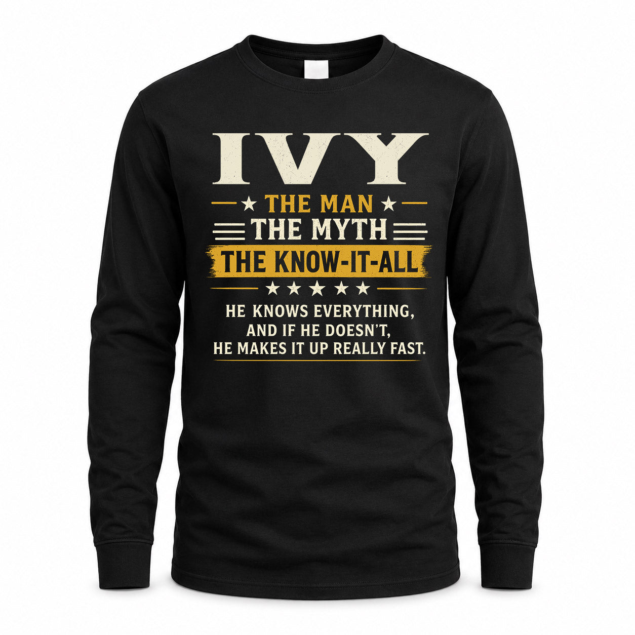IVY TM90-K04-125 - NAME Legendary Know-It-All Personalized Funny Shirt