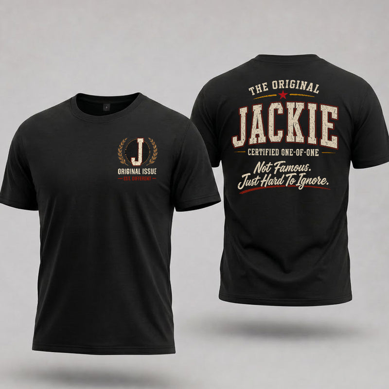 JACKIE W68-F2-168 – Personalized Original Issue Apparel “The Original NAME Certified One-of-One"